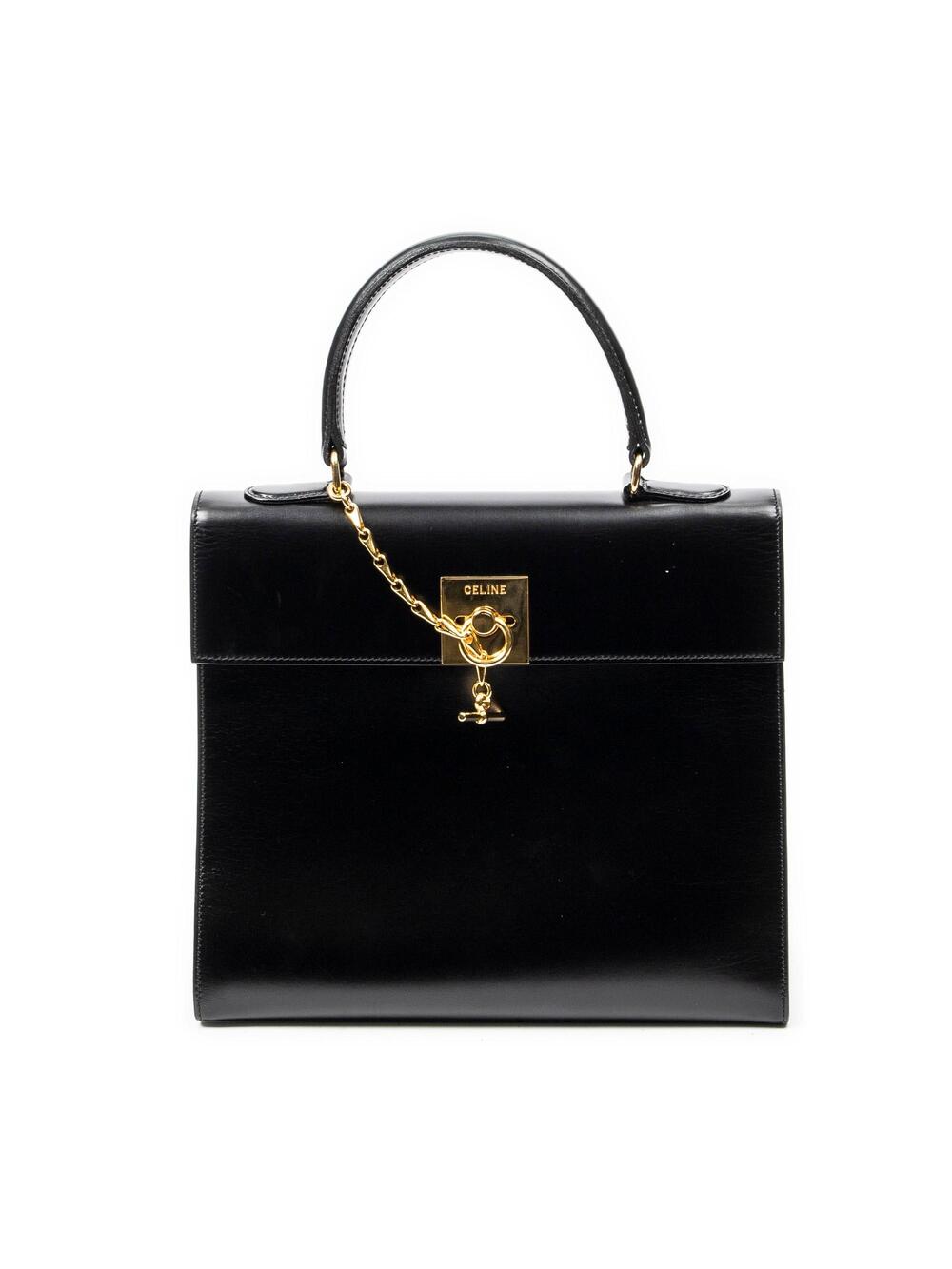 Celine Vintage Logo Top Handle Bag #365760C10B